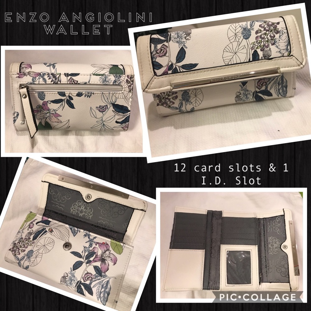 Women’s white floral wallet (Used, good condition)